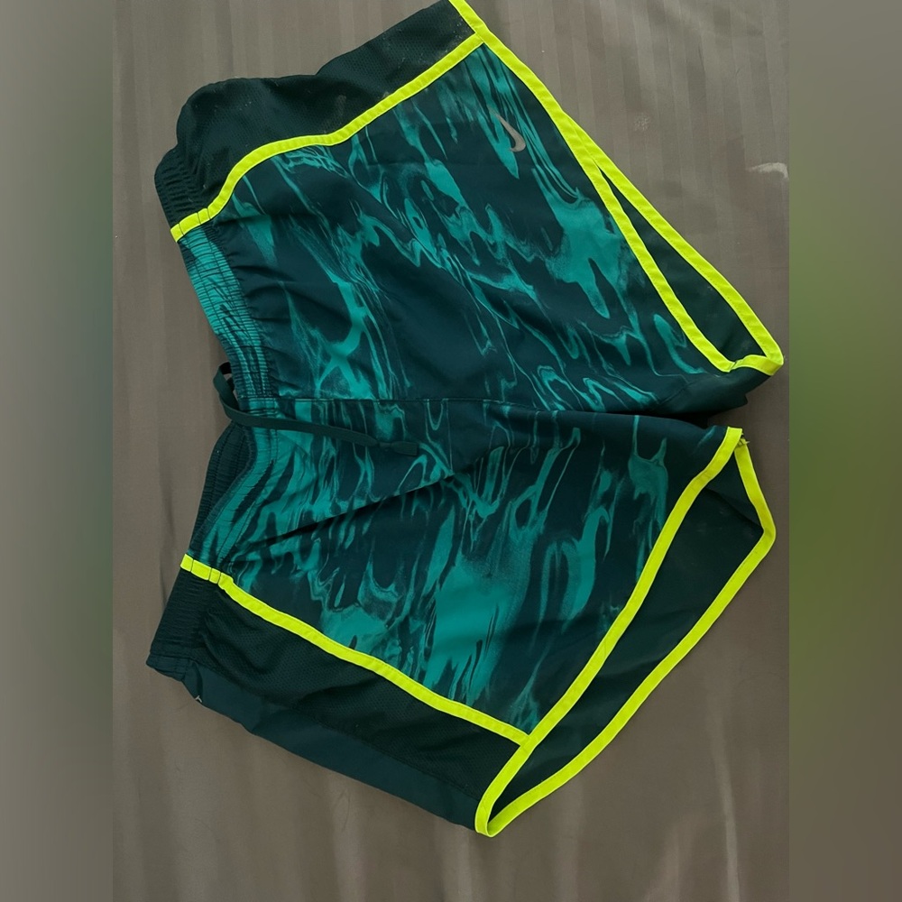 Blue green Nike shorts (size medium)